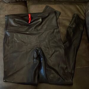Spanx Faux Leather Leggings Petite Small